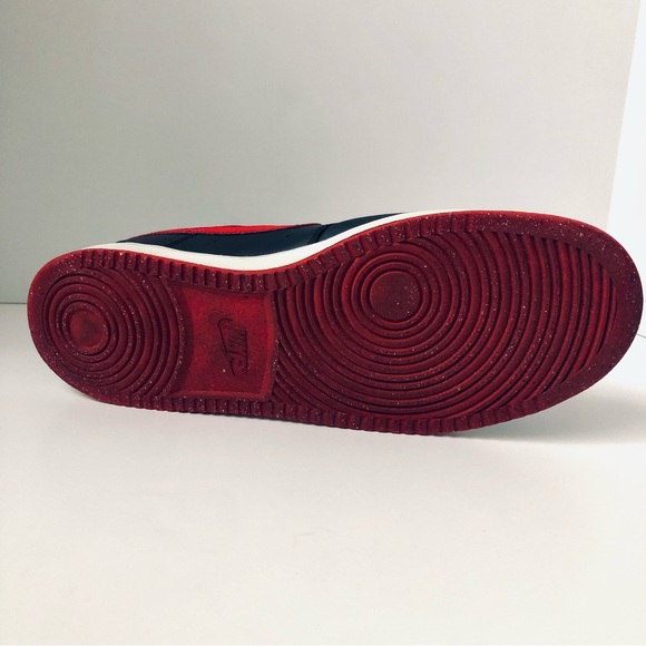 Nike - Court Vision Low Men's Black and Red Sustainable Sneakers - Size 12 - Picture 9 of 15